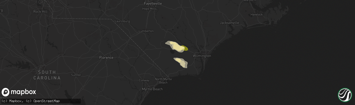 Hail map in Bolton, NC on May 21, 2015