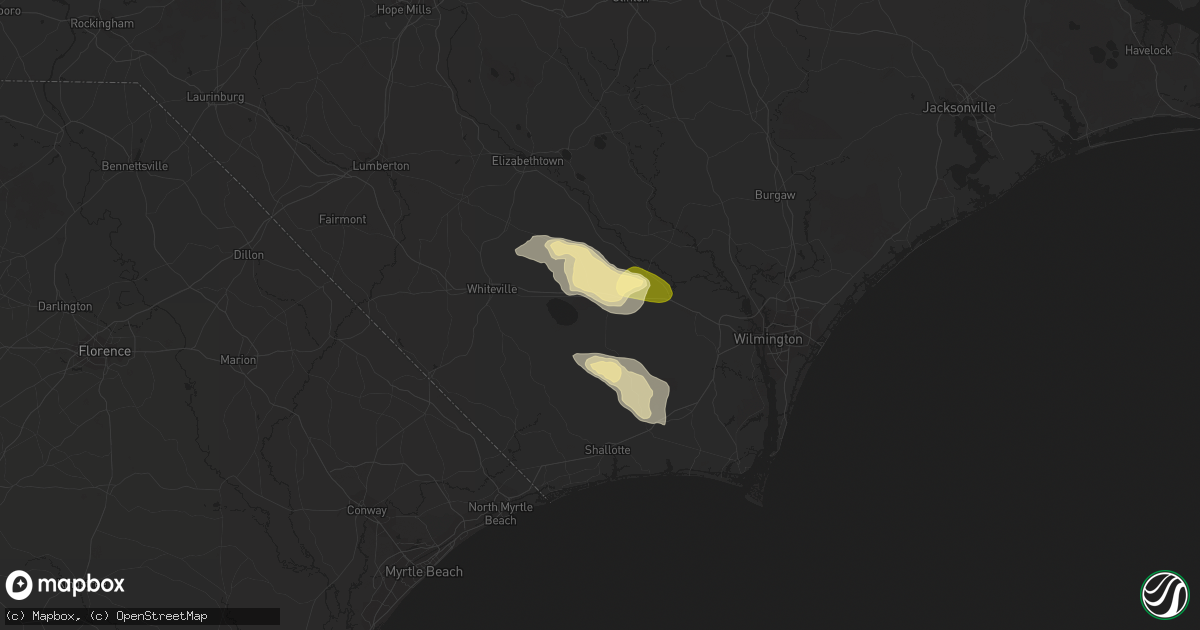 Hail map in Bolton, NC on May 21, 2015