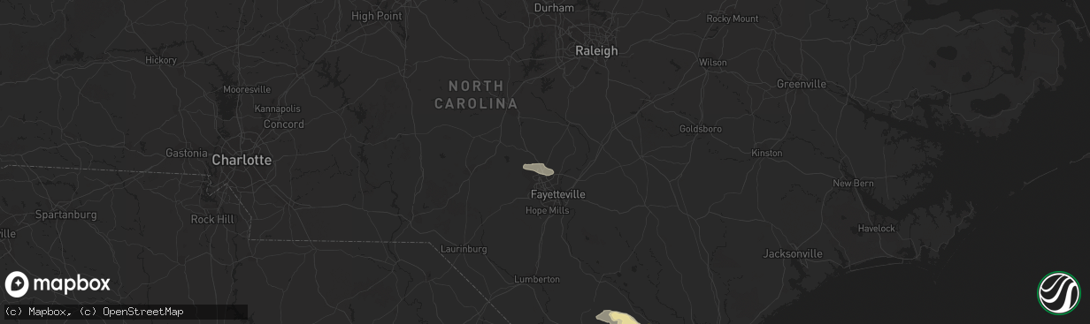 Hail map in Spring Lake, NC on May 21, 2015