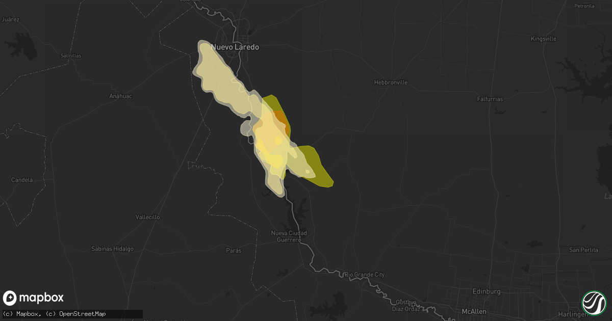 Hail map in Zapata, TX on May 21, 2015