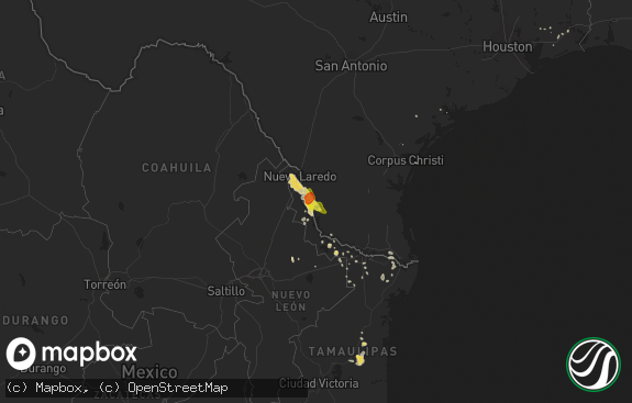 Hail map preview on 05-21-2015