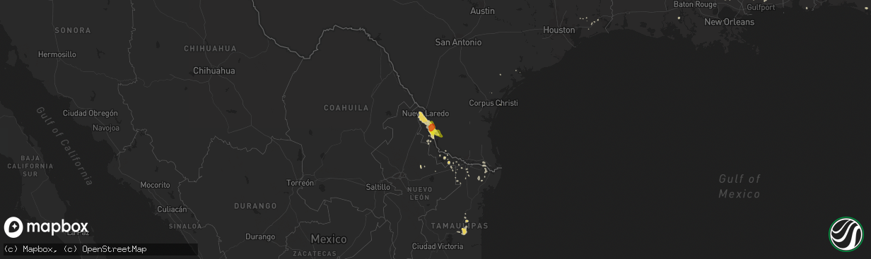 Hail map on May 21, 2015