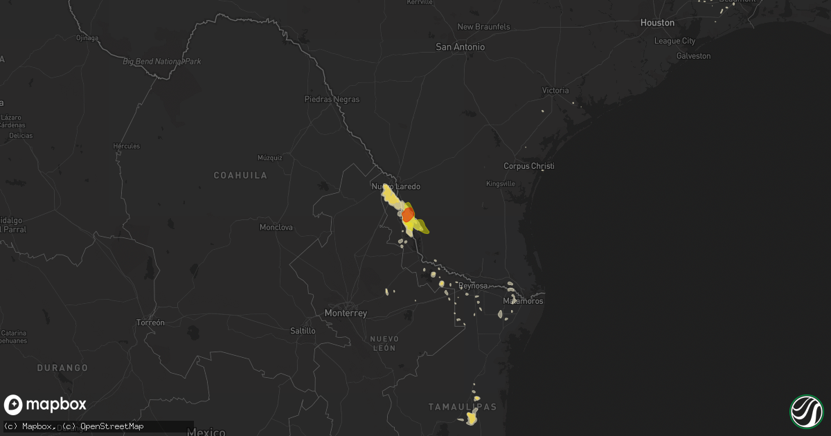 Hail map on May 21, 2015