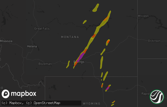 Hail map preview on 05-21-2016