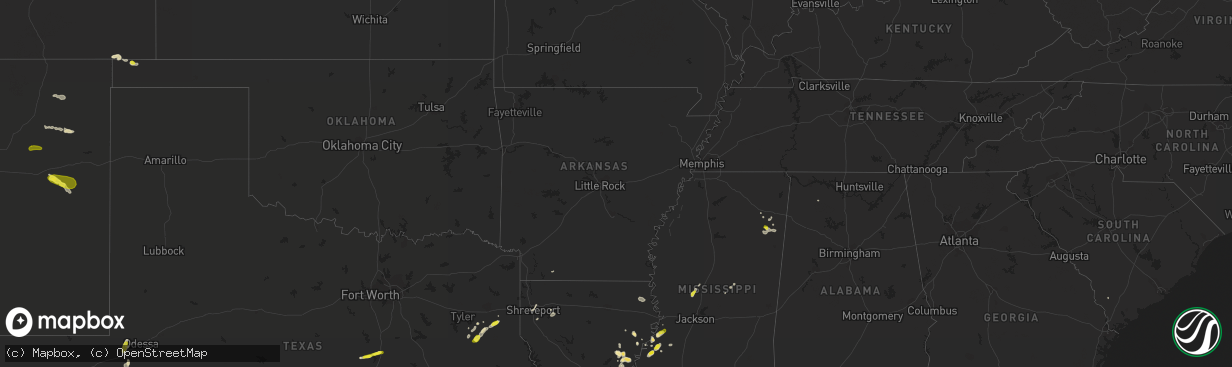 Hail Map in Arkansas on May 21, 2017 - HailTrace