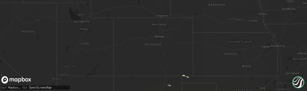 Hail map in Colorado on May 21, 2017