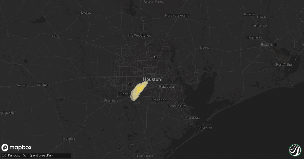 Hail map in Houston, TX on May 21, 2017