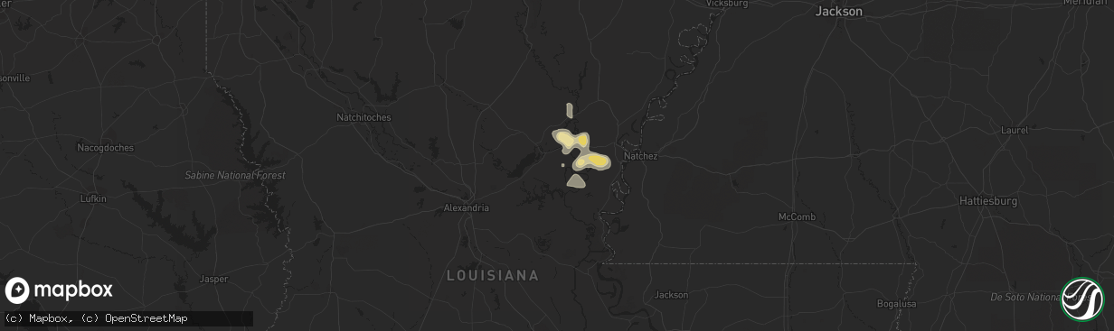 Hail map in Jonesville, LA on May 21, 2017