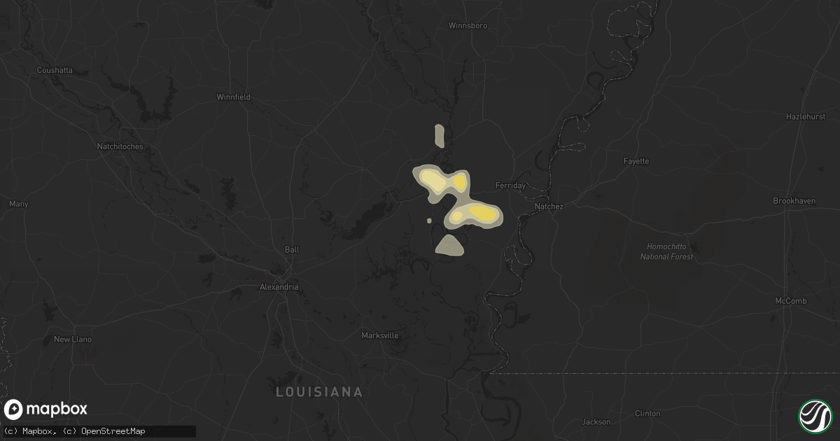 Hail map in Jonesville, LA on May 21, 2017