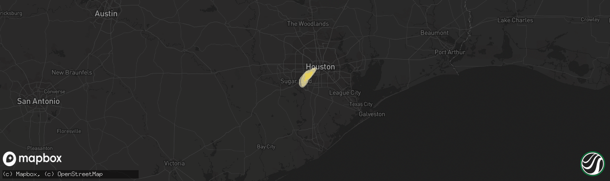 Hail map in Missouri City, TX on May 21, 2017