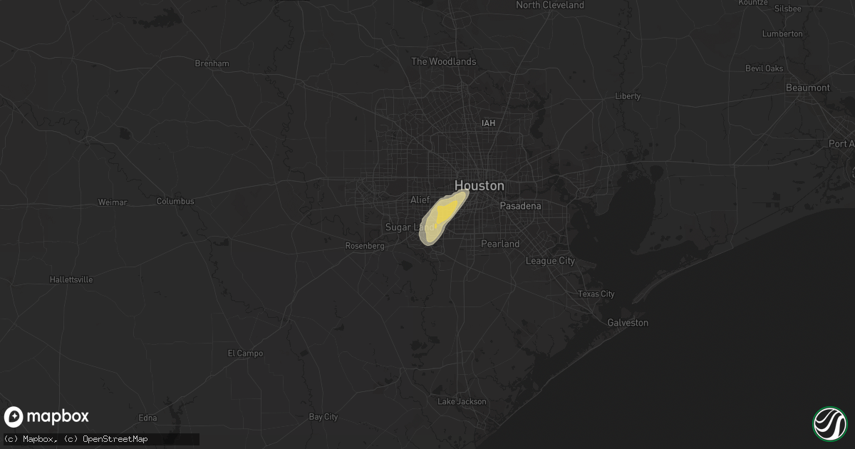 Hail map in Stafford, TX on May 21, 2017