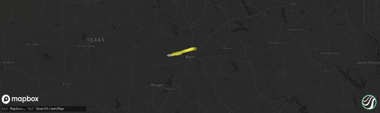 Hail map in Waco, TX on May 21, 2017