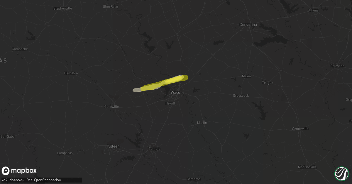 Hail map in Waco, TX on May 21, 2017