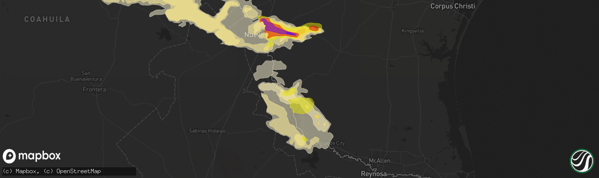 Hail map in Zapata, TX on May 21, 2017