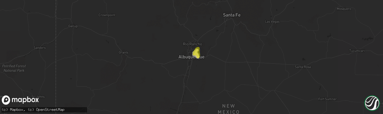 Hail map in Albuquerque, NM on May 21, 2018