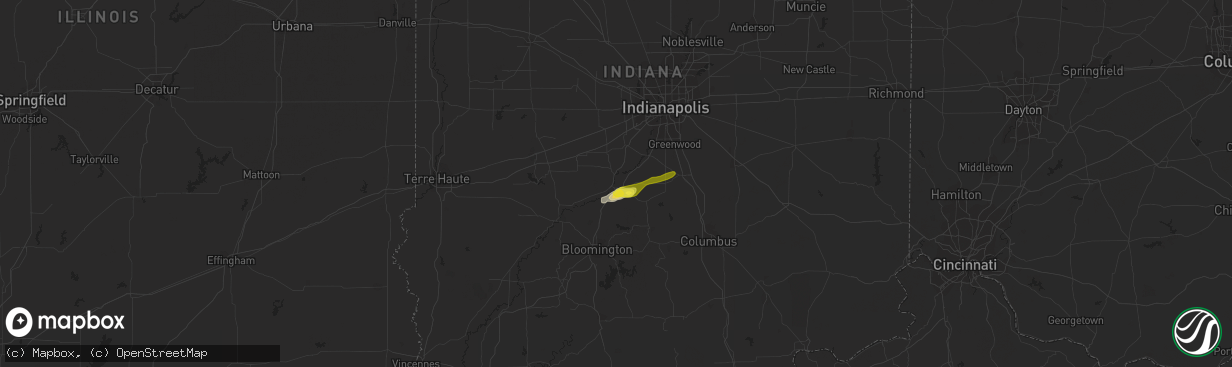 Hail map in Martinsville, IN on May 21, 2018