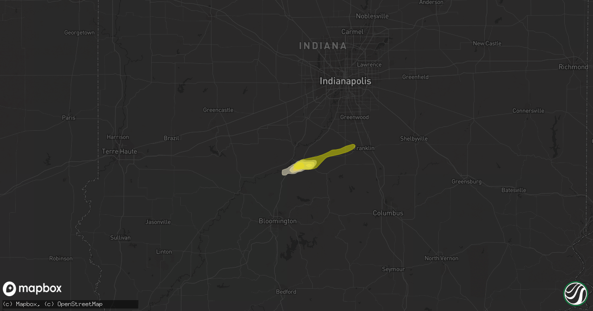 Hail map in Martinsville, IN on May 21, 2018