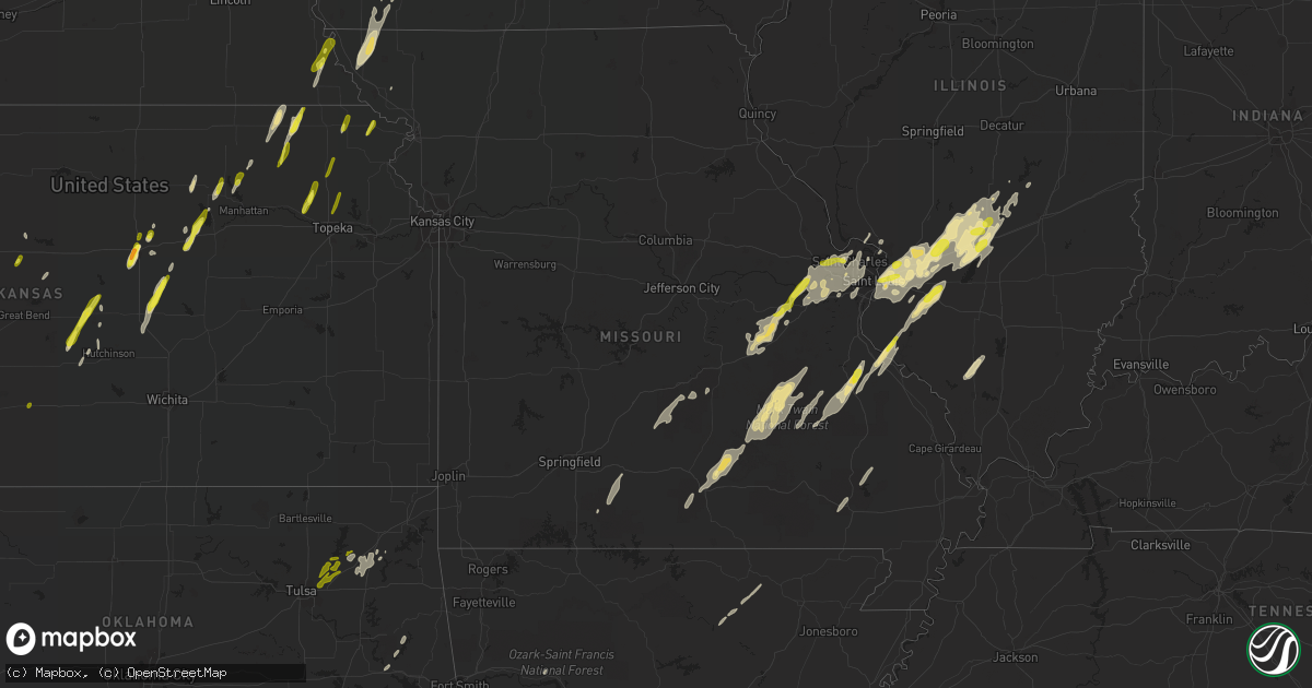 Hail map in Missouri on May 21, 2019
