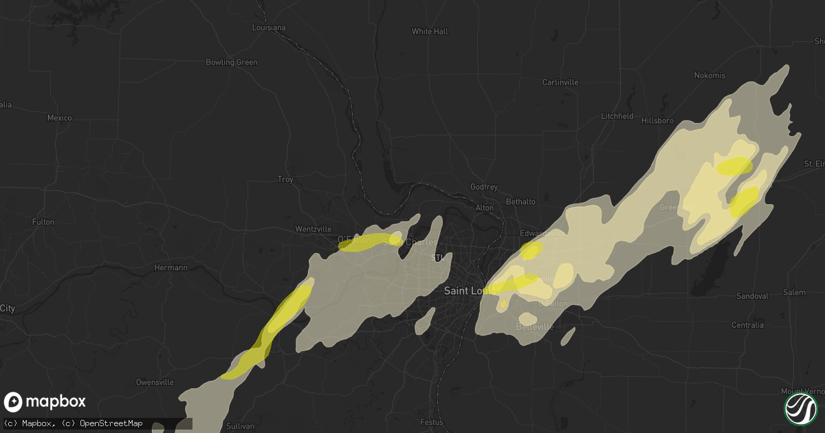 Hail map in Saint Charles, MO on May 21, 2019