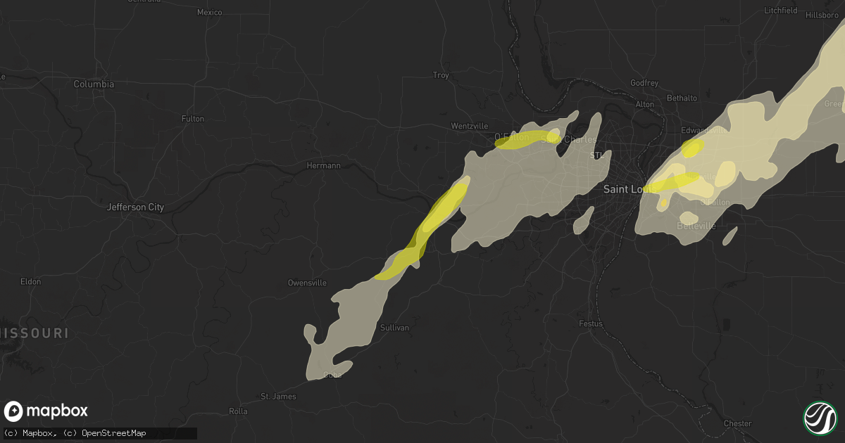 Hail map in Washington, MO on May 21, 2019