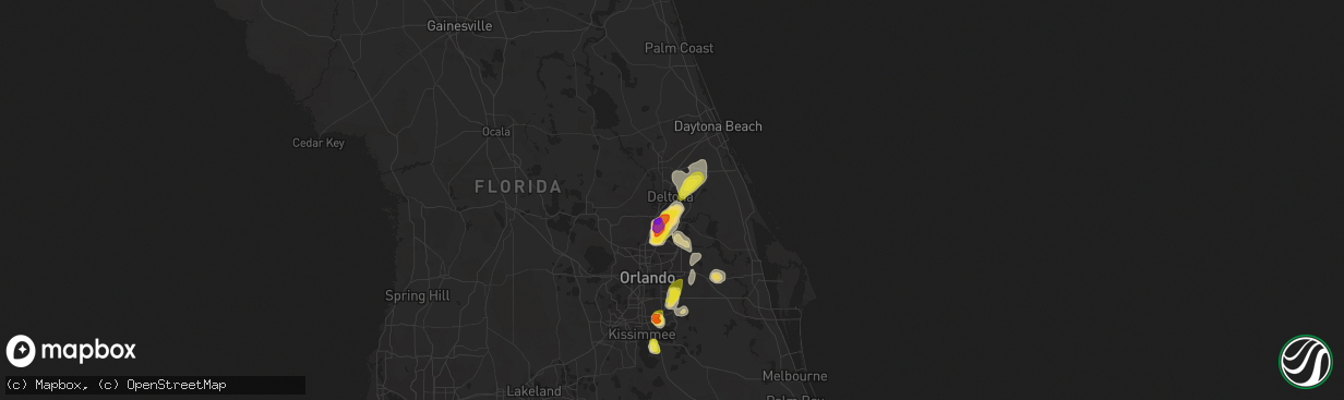 Hail map in Deltona, FL on May 21, 2020