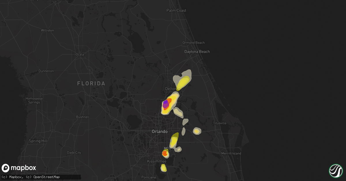 Hail map in Deltona, FL on May 21, 2020