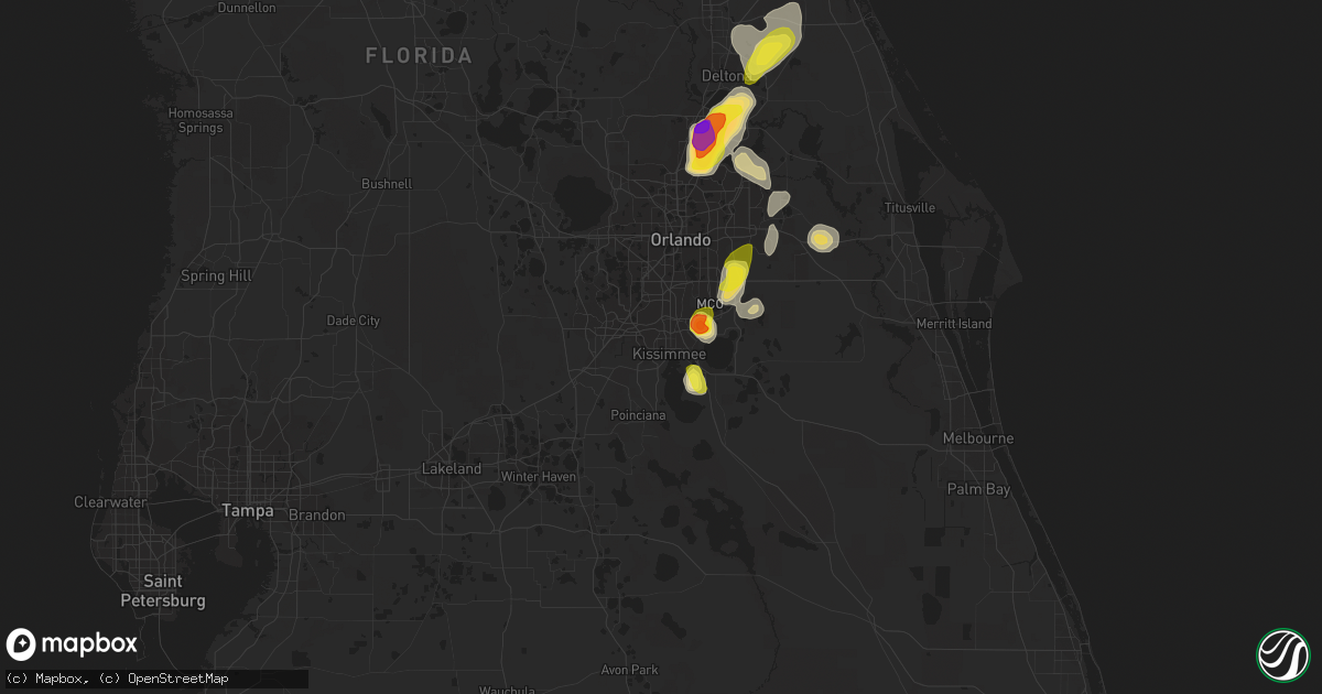 Hail map in Kissimmee, FL on May 21, 2020