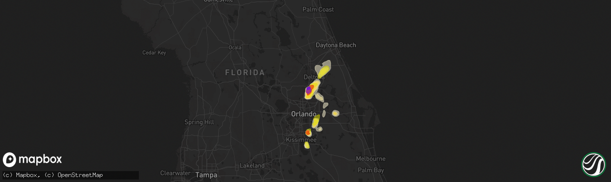 Hail map in Lake Mary, FL on May 21, 2020