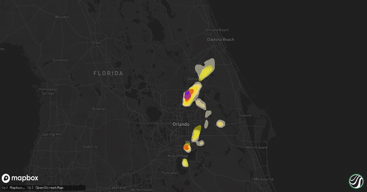 Hail map in Lake Mary, FL on May 21, 2020