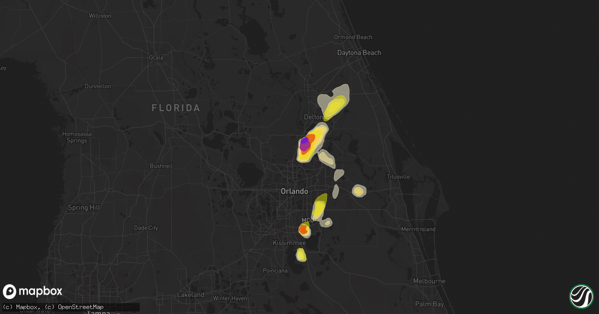 Hail map in Longwood, FL on May 21, 2020