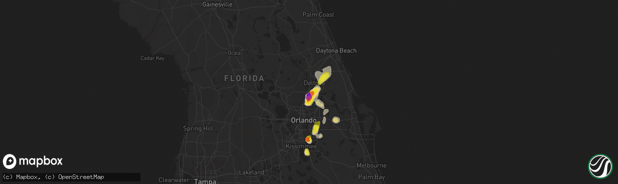 Hail map in Sanford, FL on May 21, 2020