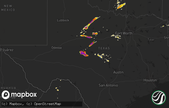 Hail map preview on 05-21-2020