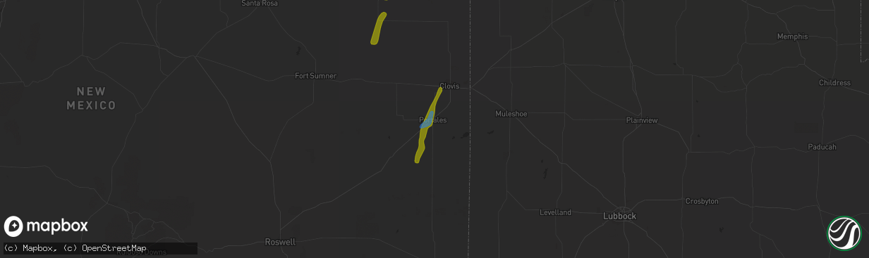 Hail map in Portales, NM on May 21, 2021