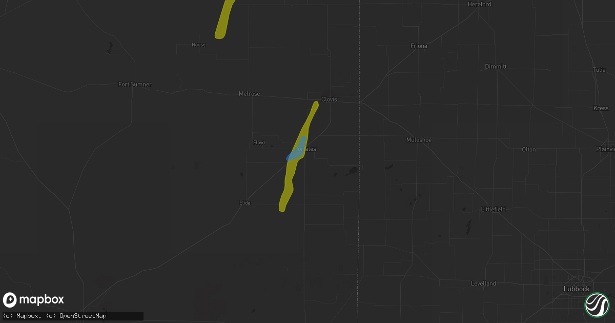 Hail map in Portales, NM on May 21, 2021