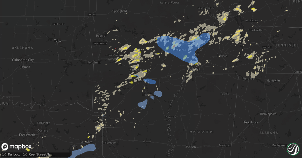 Hail Map in Arkansas on May 21, 2022 - HailTrace