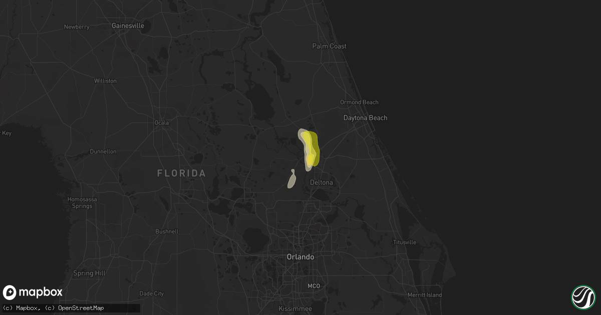 Hail map in Deland, FL on May 21, 2022