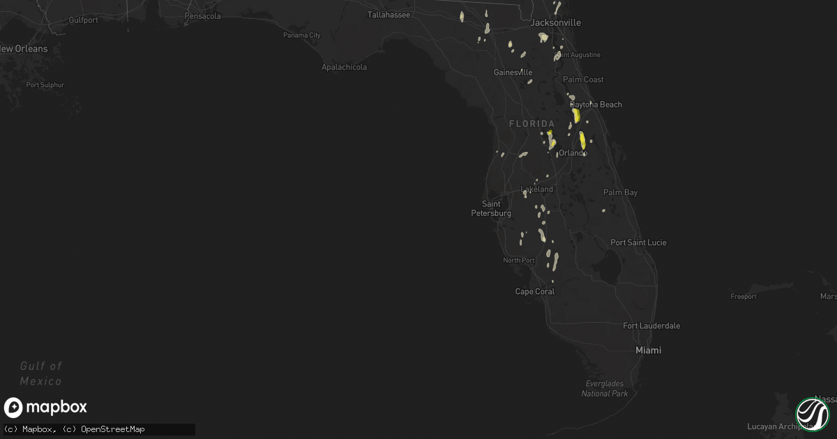 Hail map in Florida on May 21, 2022