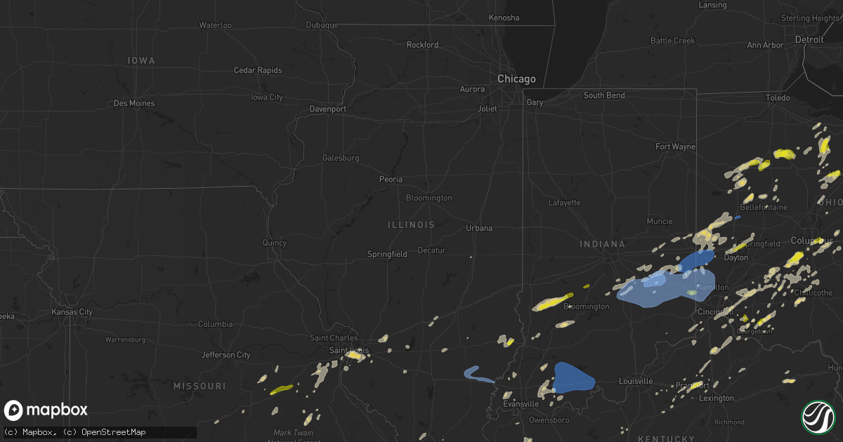 Hail map in Illinois on May 21, 2022