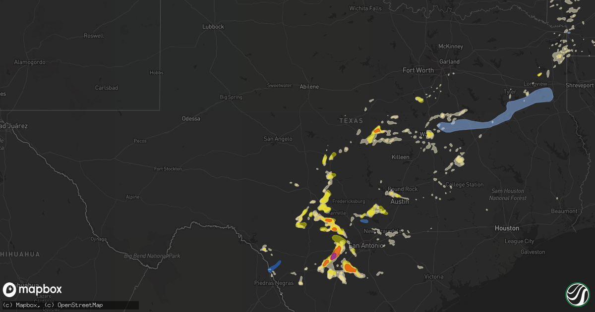 Hail map in Texas on May 21, 2022