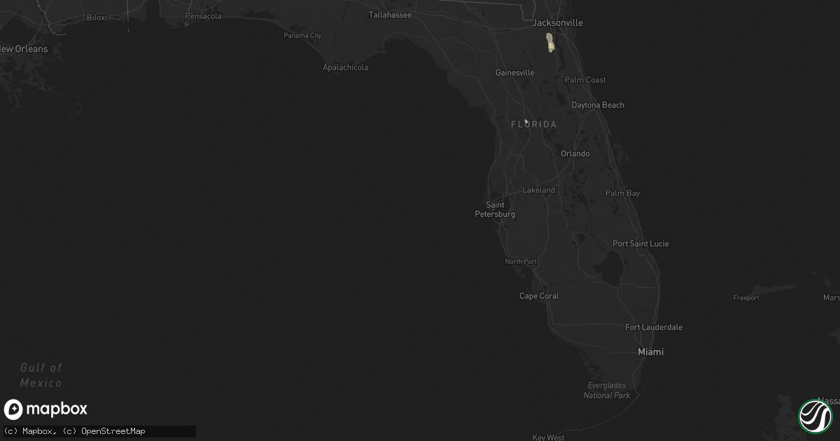 Hail map in Florida on May 21, 2023