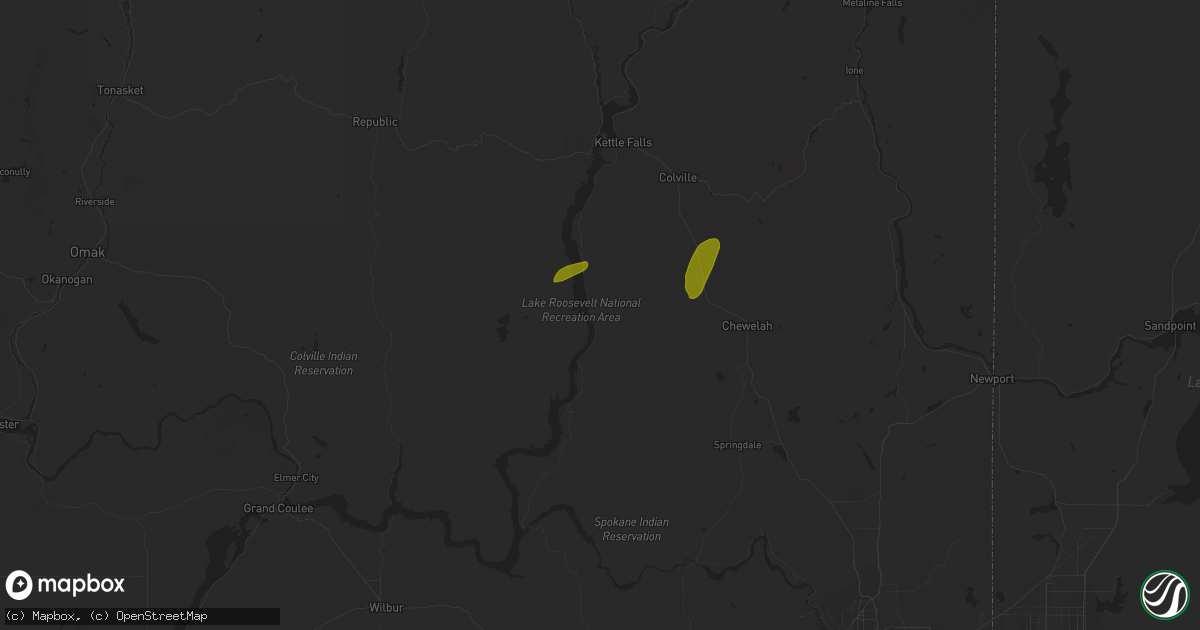 Hail map in Gifford, WA on May 21, 2023
