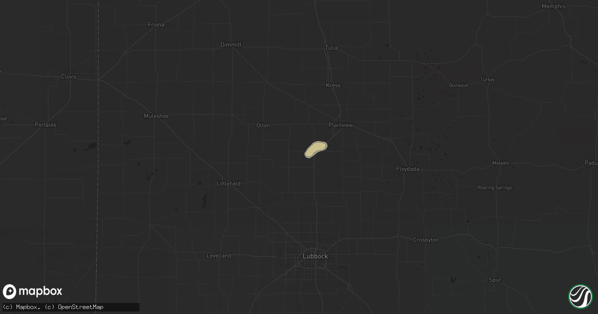Hail map in Hale Center, TX on May 21, 2023