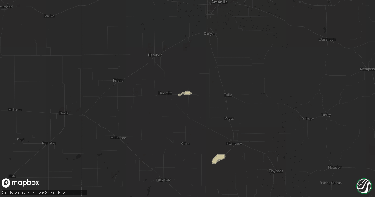 Hail map in Nazareth, TX on May 21, 2023
