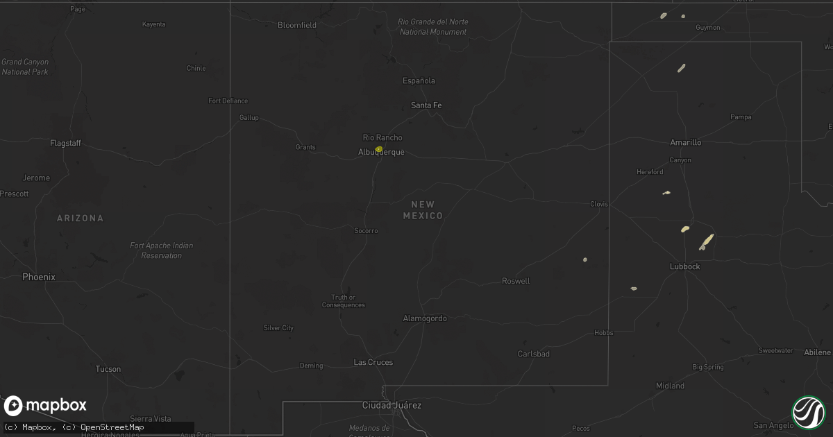 Hail map in New Mexico on May 21, 2023