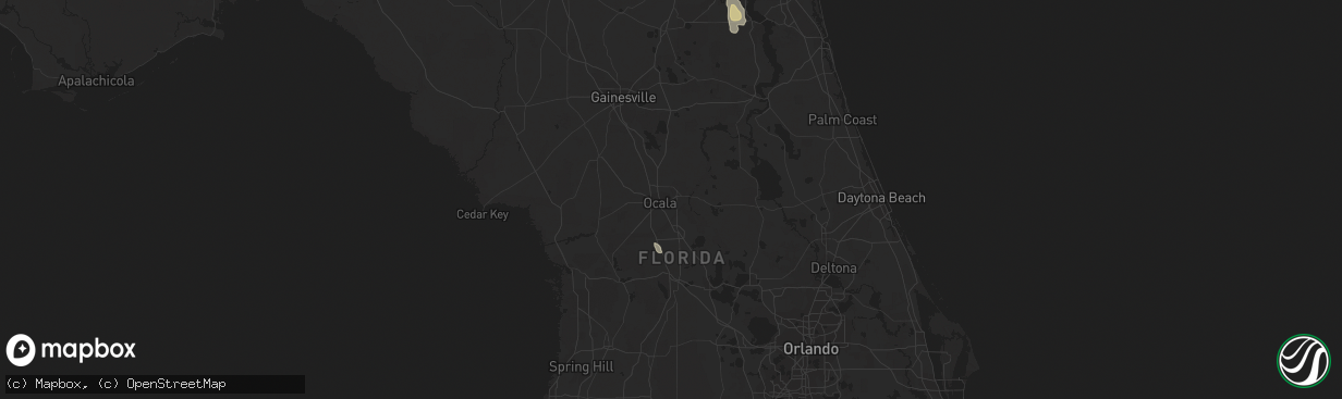 Hail map in Ocala, FL on May 21, 2023