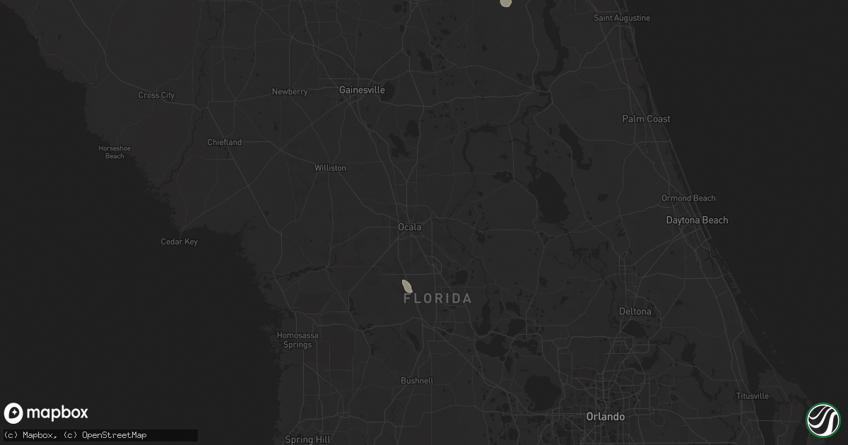 Hail map in Ocala, FL on May 21, 2023