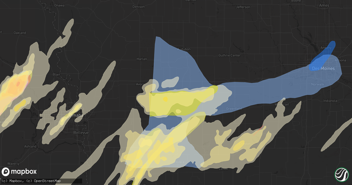 Hail map in Atlantic, IA on May 21, 2024