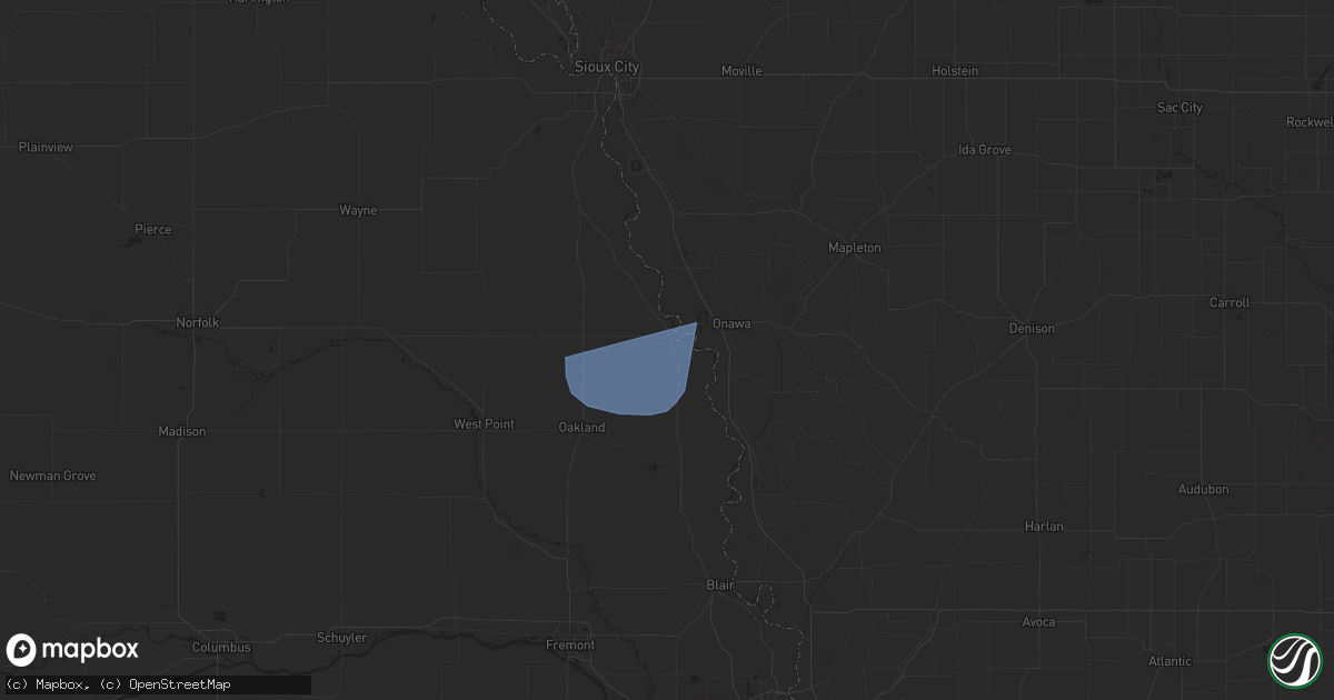 Hail map in Decatur, NE on May 21, 2024
