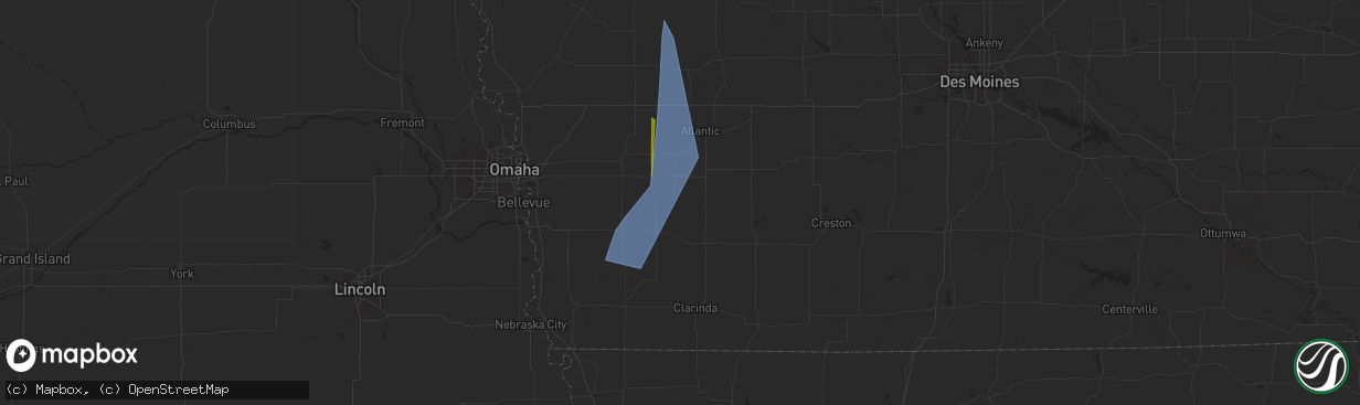 Hail map in Elliott, IA on May 21, 2024