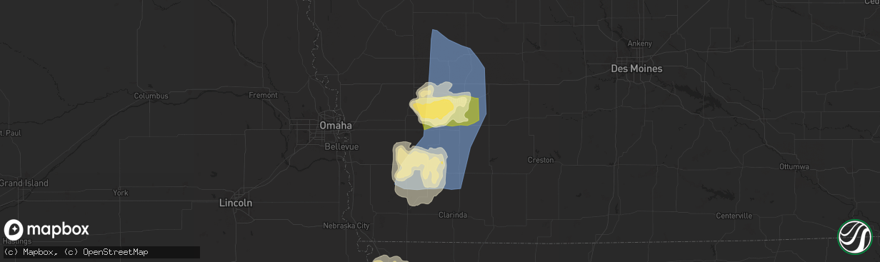 Hail map in Griswold, IA on May 21, 2024